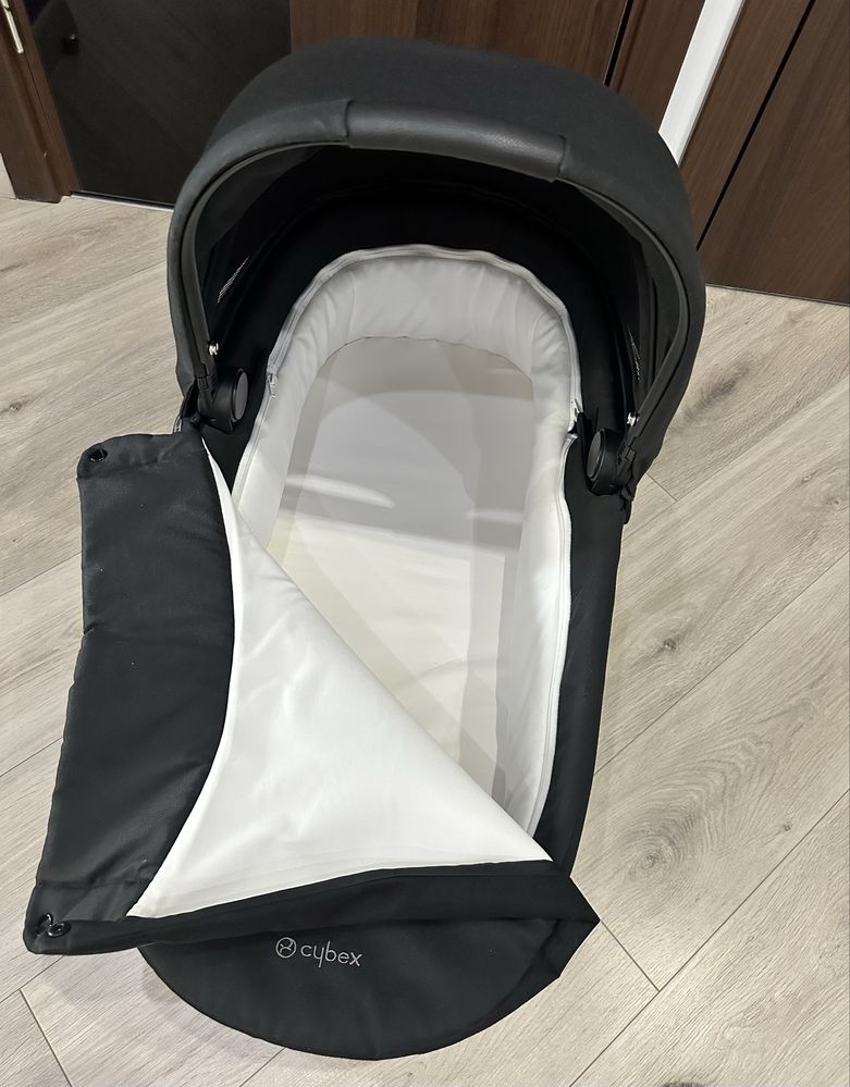 Люлька Cybex Balios moon black + дощовик