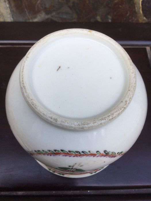 Taça Cachepot Porcelana Chinesa séc XVIII Família Rosa 11 cm