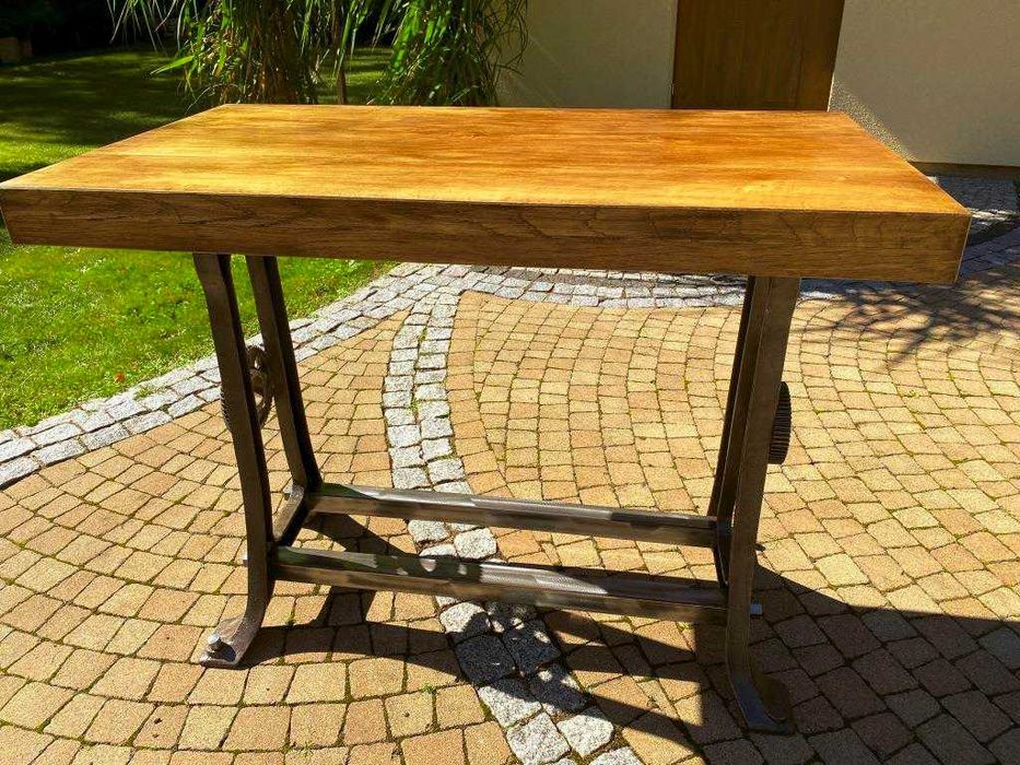 Stół warsztatowy, biurko, antyk, industrialny