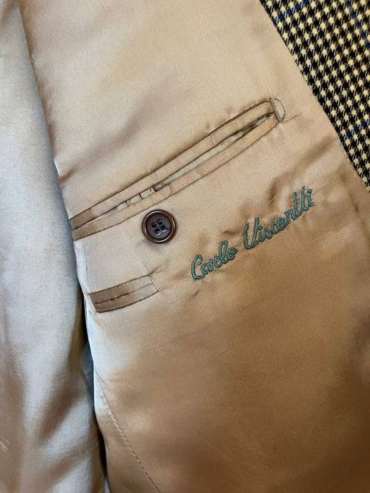 Blazer homem de Xadrez em sarja 46 / XL