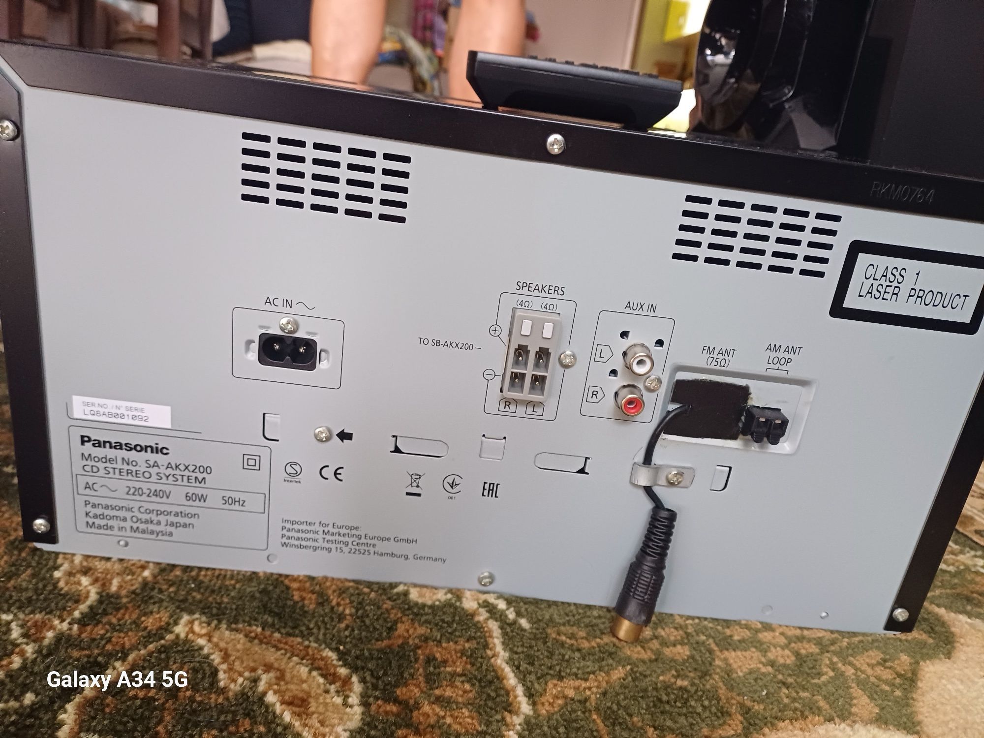 Panasonic akx 200. Wieża, głośniki