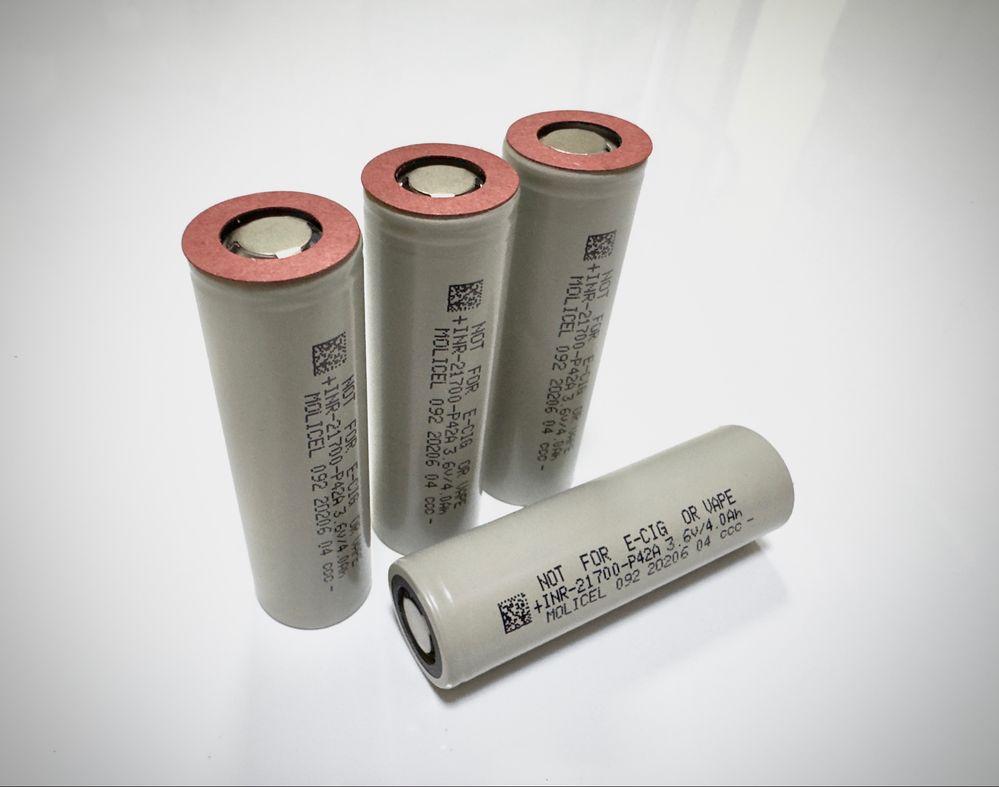 Батарейки Molicel INR21700-P42A 4200mAh - 45A