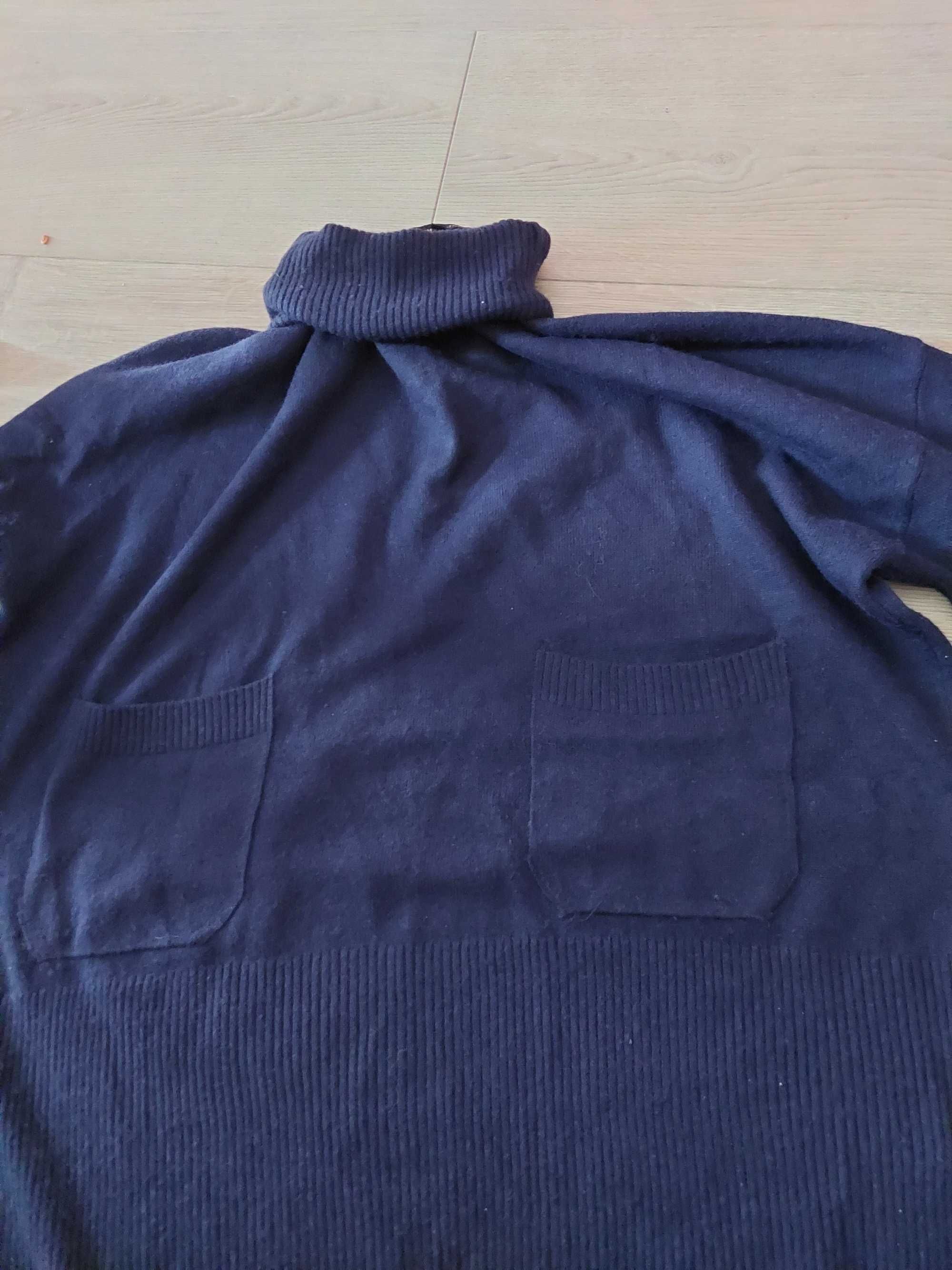 Massimo Dutti golf granatowy sweter damski rozmiar S