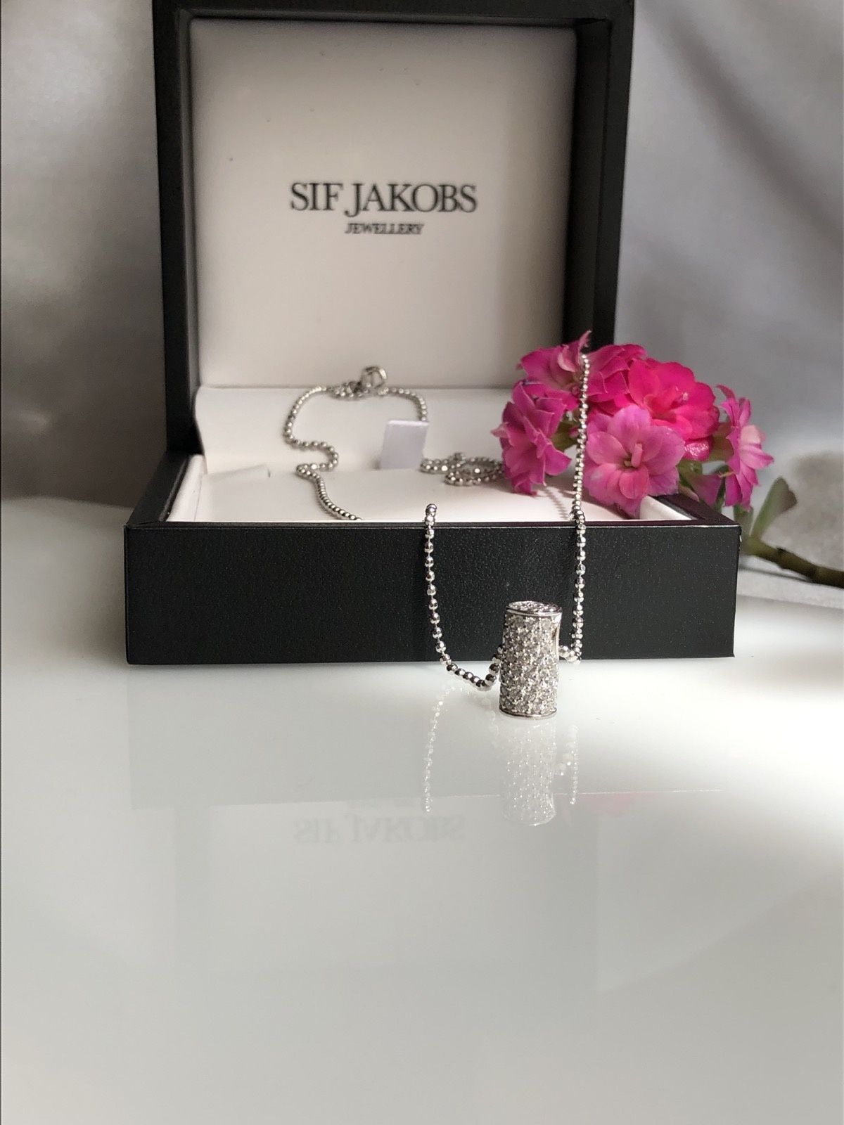 Срібна Цепочка з кулоном Sif Jakobs, (Thomas Sabo, Xenox) цирконій