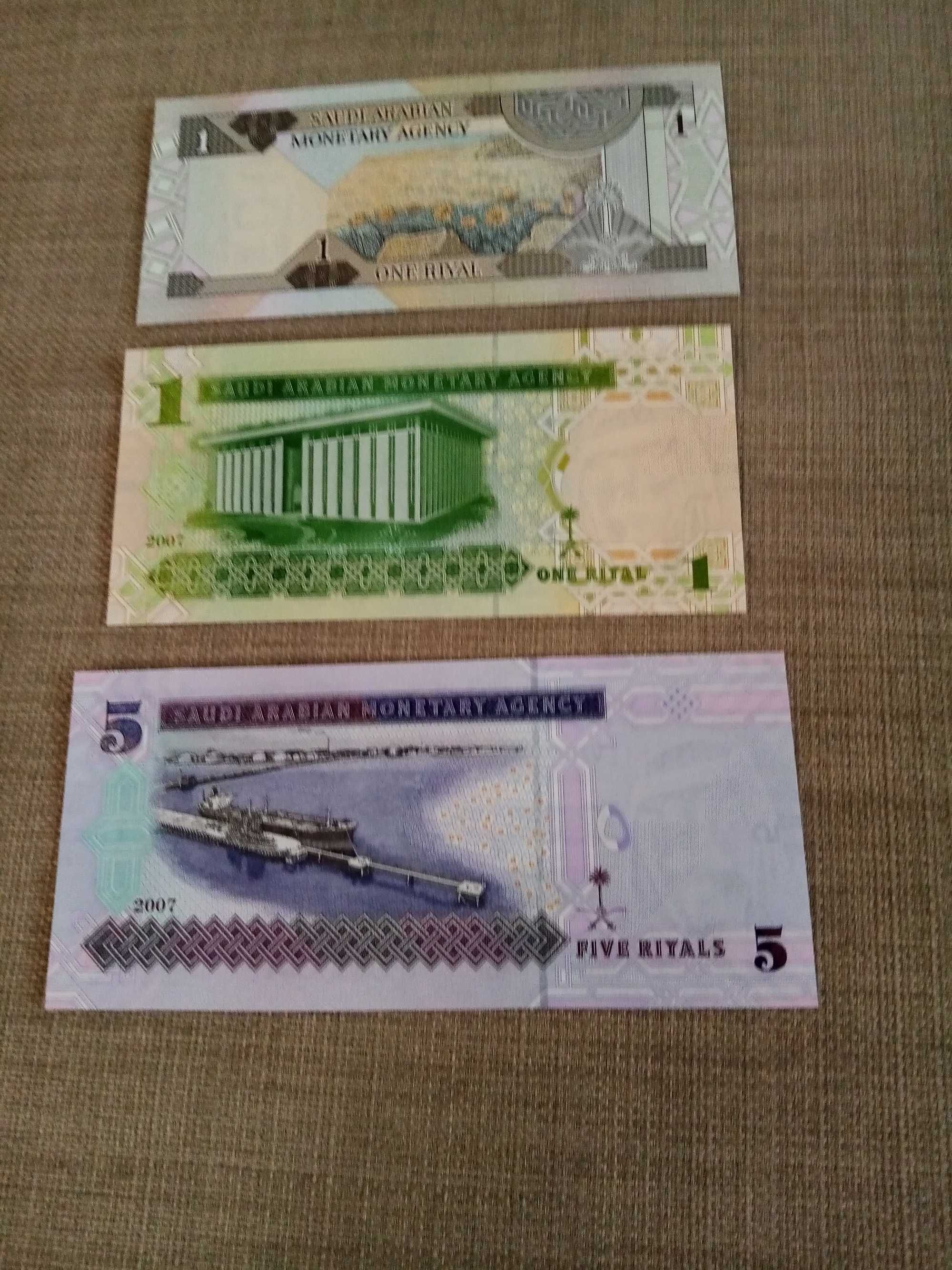 ARÁBIA SAUDITA 3 NOTAS NOVAS - NÃO Circuladas conforme as fotos