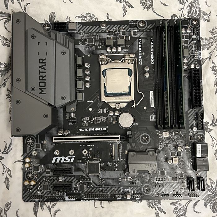 MSI Mortar B365m, i5 9400F, DDR4 16gb