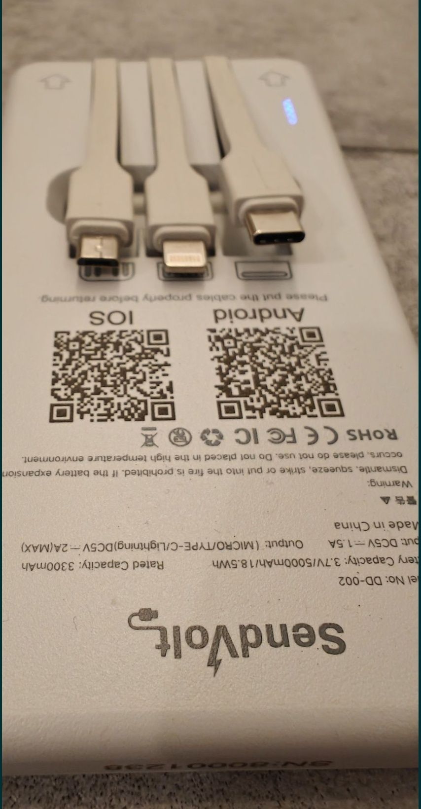 Powerbank trzy wejścia