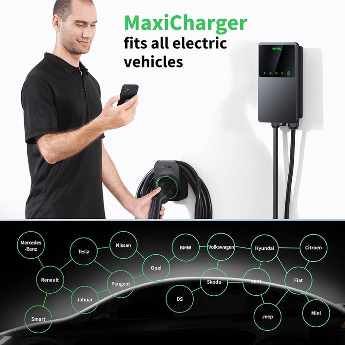 Лучшая настенная зарядка 10 кВт Autel MaxiCharger AC Wallbox Home
