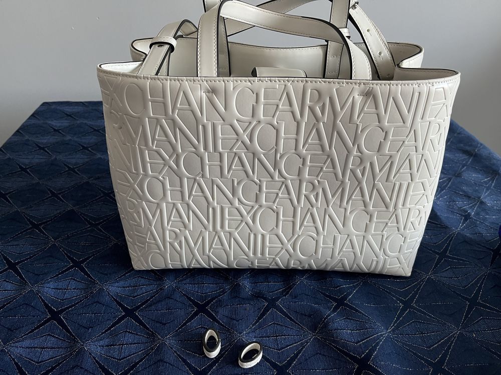 Armani Exchange torebka biała A4 jak nowa!