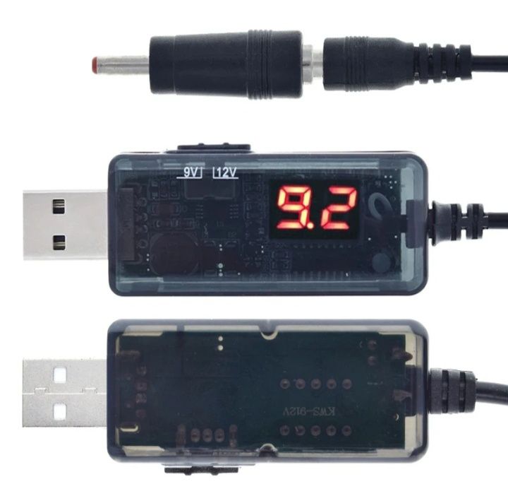 Кабель для підключення роутера до повербанка з вибором 9v чи 12v