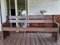 Komplet mebli na taras stół ławka+4-krzesła drewniane