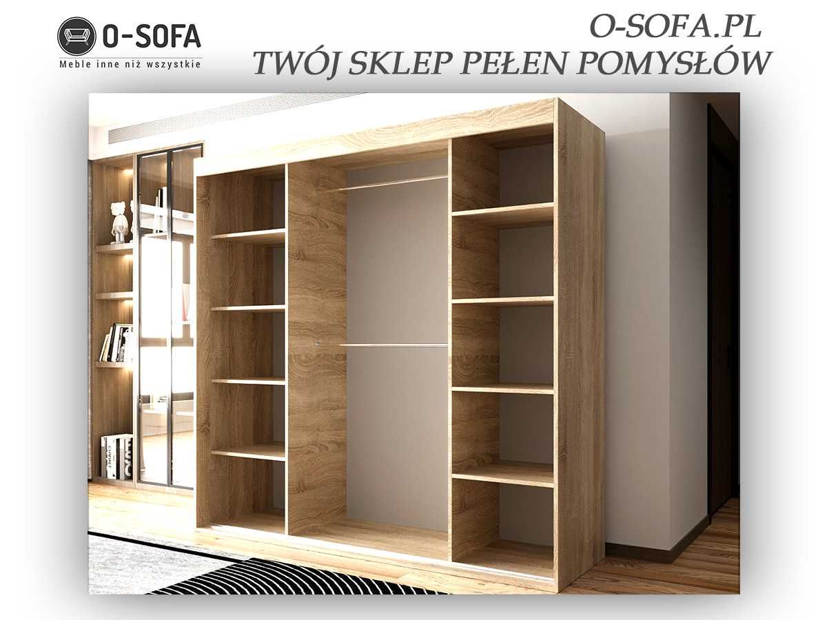 Szafa  WYSYŁKA OD 3 DNI SUPER CENA 3 Drzwiowa 180 CM Lustro OTARIO