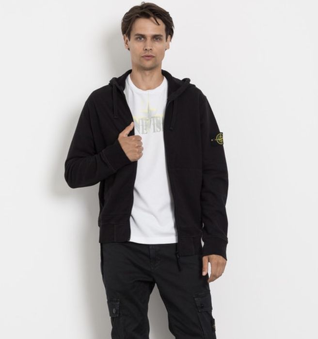 Чорна спортивна кофта STONE ISLAND