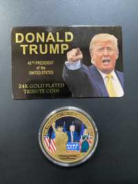 Moneta Donald Trump & Ivanka kolekcjonerska pozłacana 2017 medal