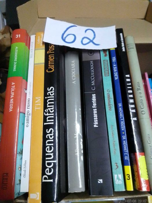 LOTES 62 + 70 - LIVROS Diversos - Vendidos EM SEPARADO - Vários Preços
