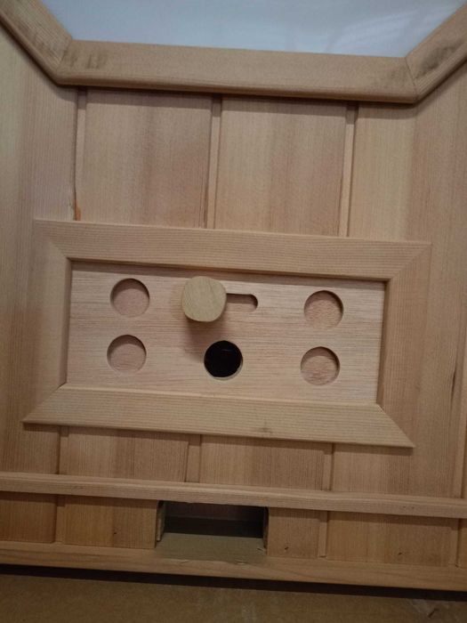 Sauna kabina infrared na podczerwień szklana 2os drewno 230V ze szkła