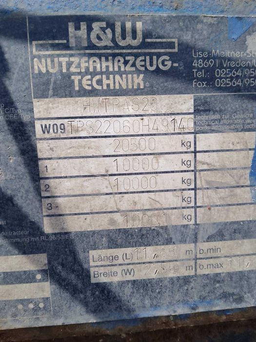 Причип вантажний двуосний H&W HWTPAS 2006 року