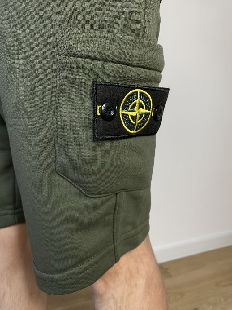 Spodnie szorty spodenki khaki Stone Island premium bawełniane