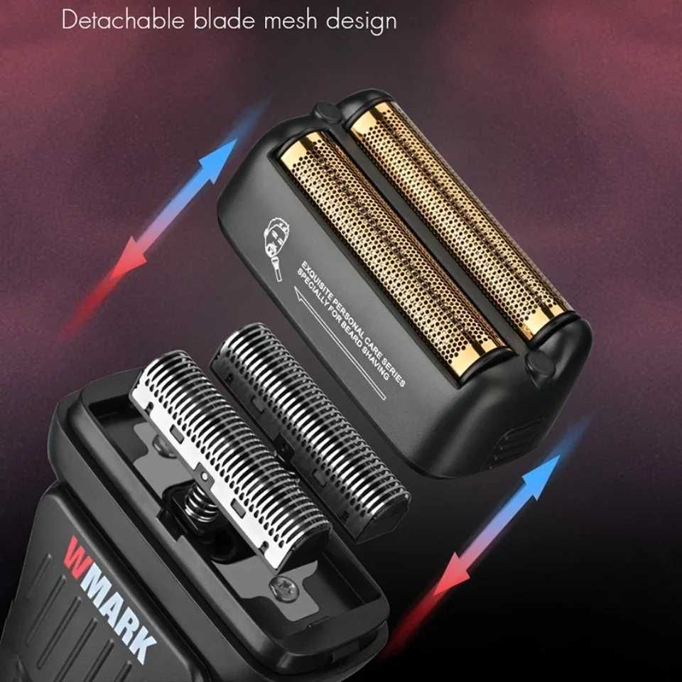 Shaver  profissional WMARK  9000rpm lcd  lâmina dupla em titânio