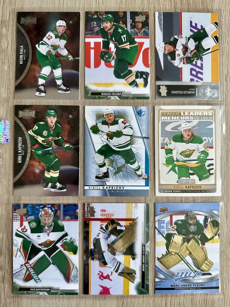 13 kart NHL Upper Deck Minnesota Wild