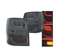 FAROLINS TRASEIROS LED PARA VOLKSWAGEN VW PASSAT 3GB B5 VARIANT 00-05 CROMADO ESCURECIDO