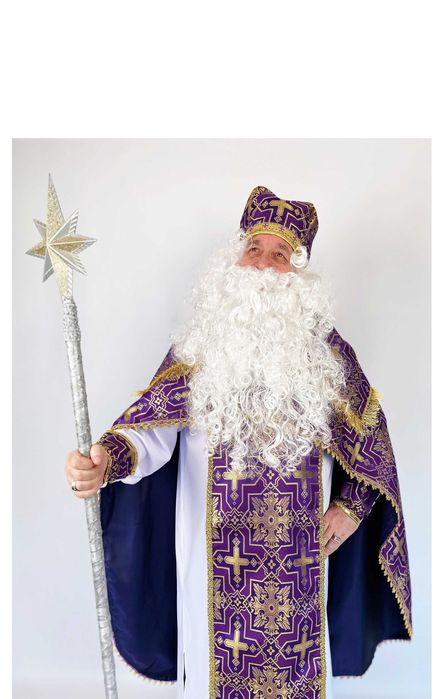 Костюм Святого Миколая, дорослий, фіолет., можна прокат 1900 грн