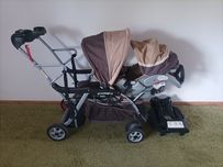 Wózek dla dwójki dzieci + fotelik isofix