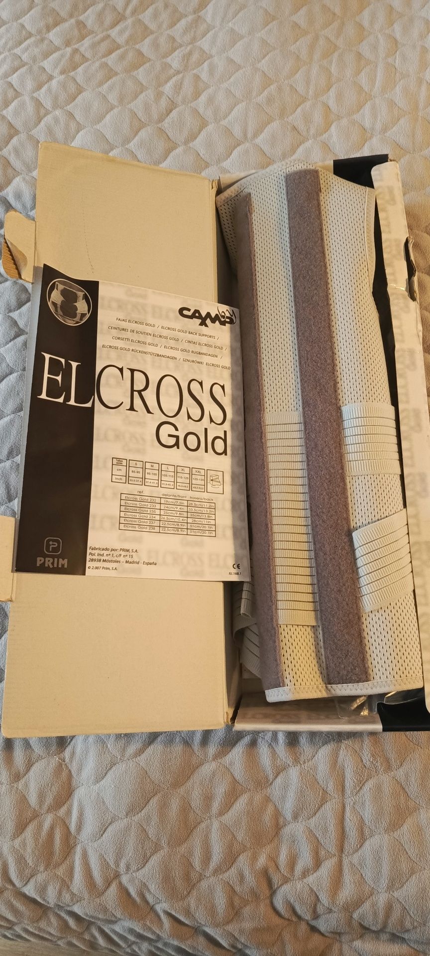 Gorset ortopedyczny Orteza ELCROSS GOLD – XL nowa
