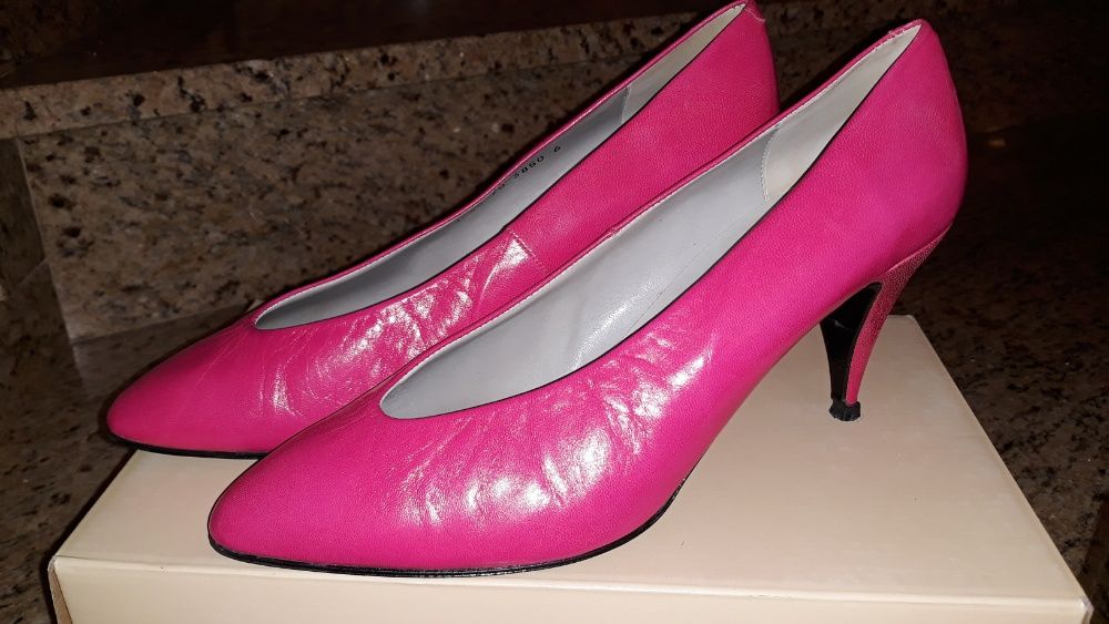 Różowe Buty damskie ROLAND CARTIER skóra naturalna r. 39 styl vintage