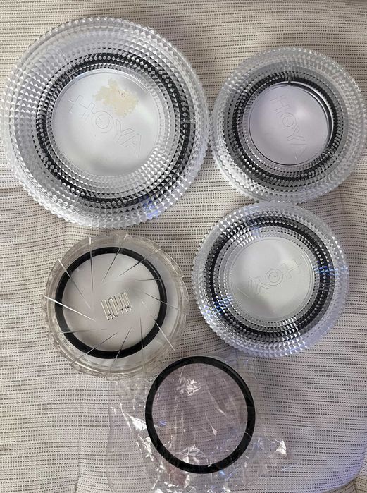 Conjunto de 5 Filtros Hoya - UV e Skylighter