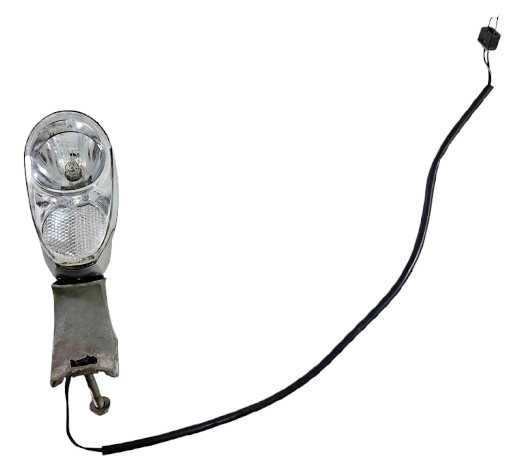 Przednia lampka oświetlenie na dynamo w piaście batavus srebrna