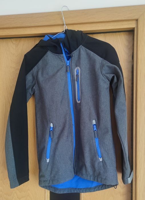 Kurtka nieprzemakalna chłopięca softshell przejściowa 146/152 cm