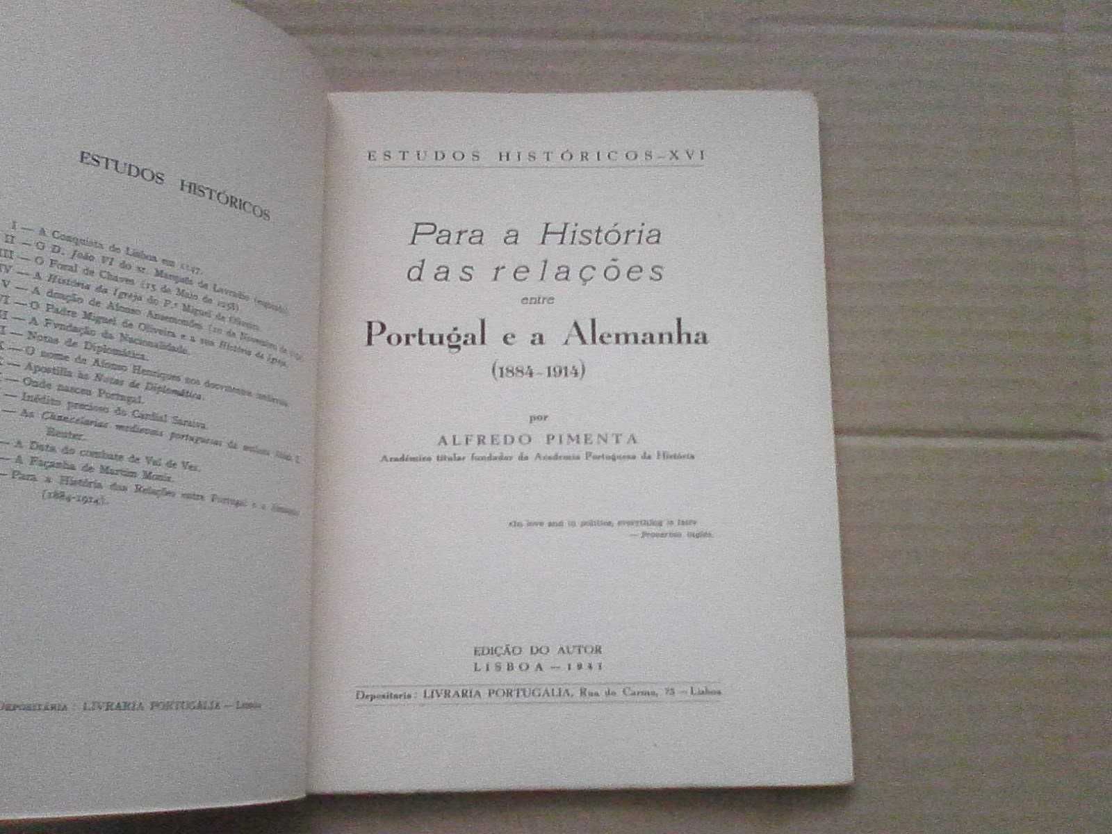 Para a história das relações entre Portugal e a Alemanha /Inglaterra