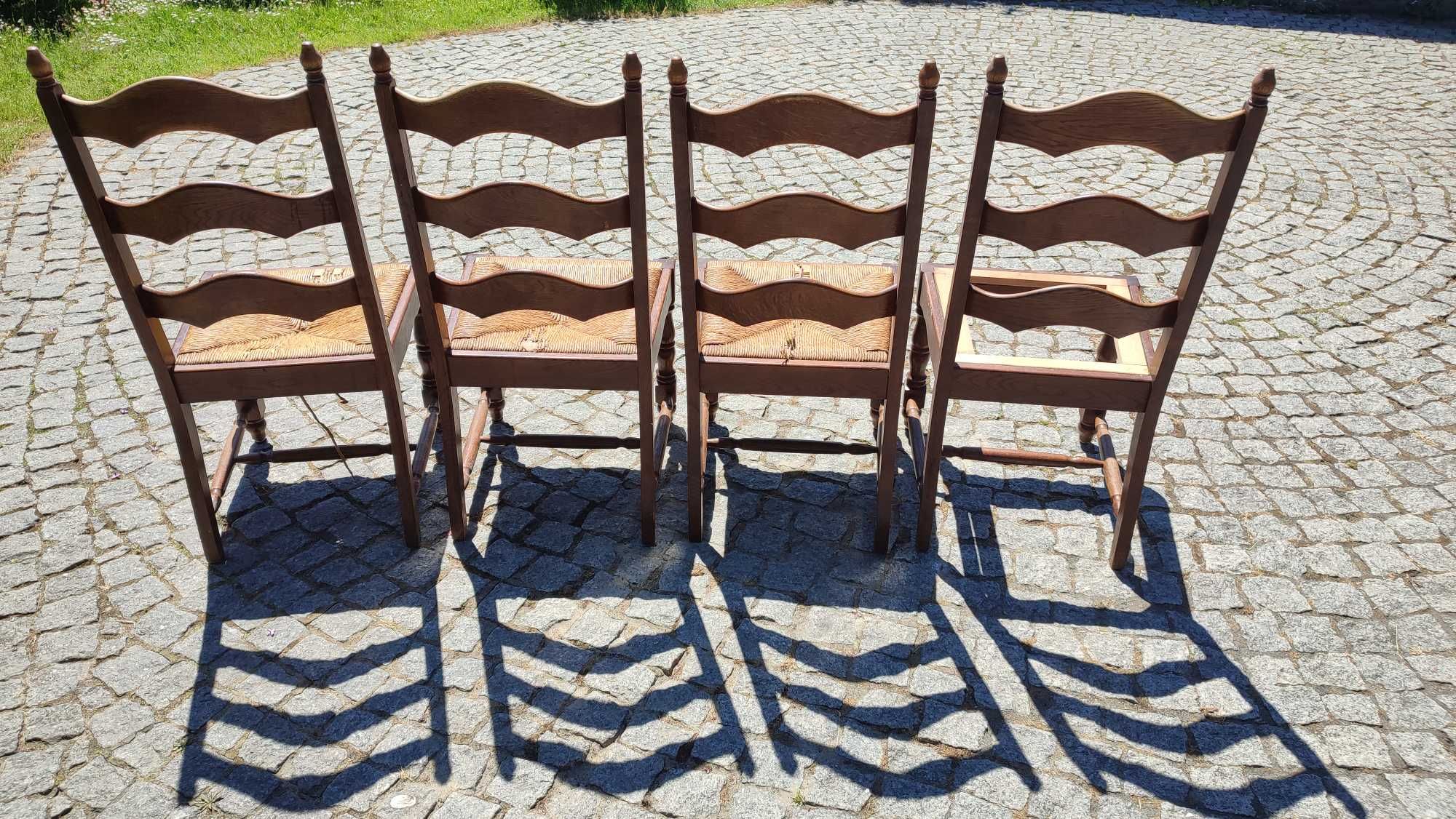 Krzesła dębowe, wiklinowe, ogrodowe, ozdobne, lakierowane