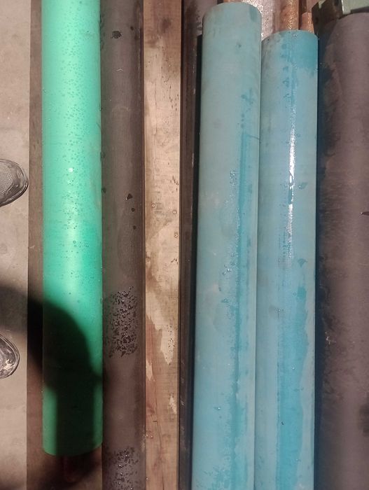 Wałki do łuskarki, wałki ogumowane zielone, czarne 750x95, 990x75