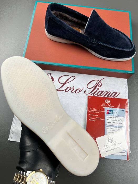 Чоловічі лофери loro Piana на хутрі
