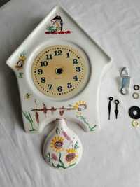 Stara ceramiczna obudowa zegara+wskazówki