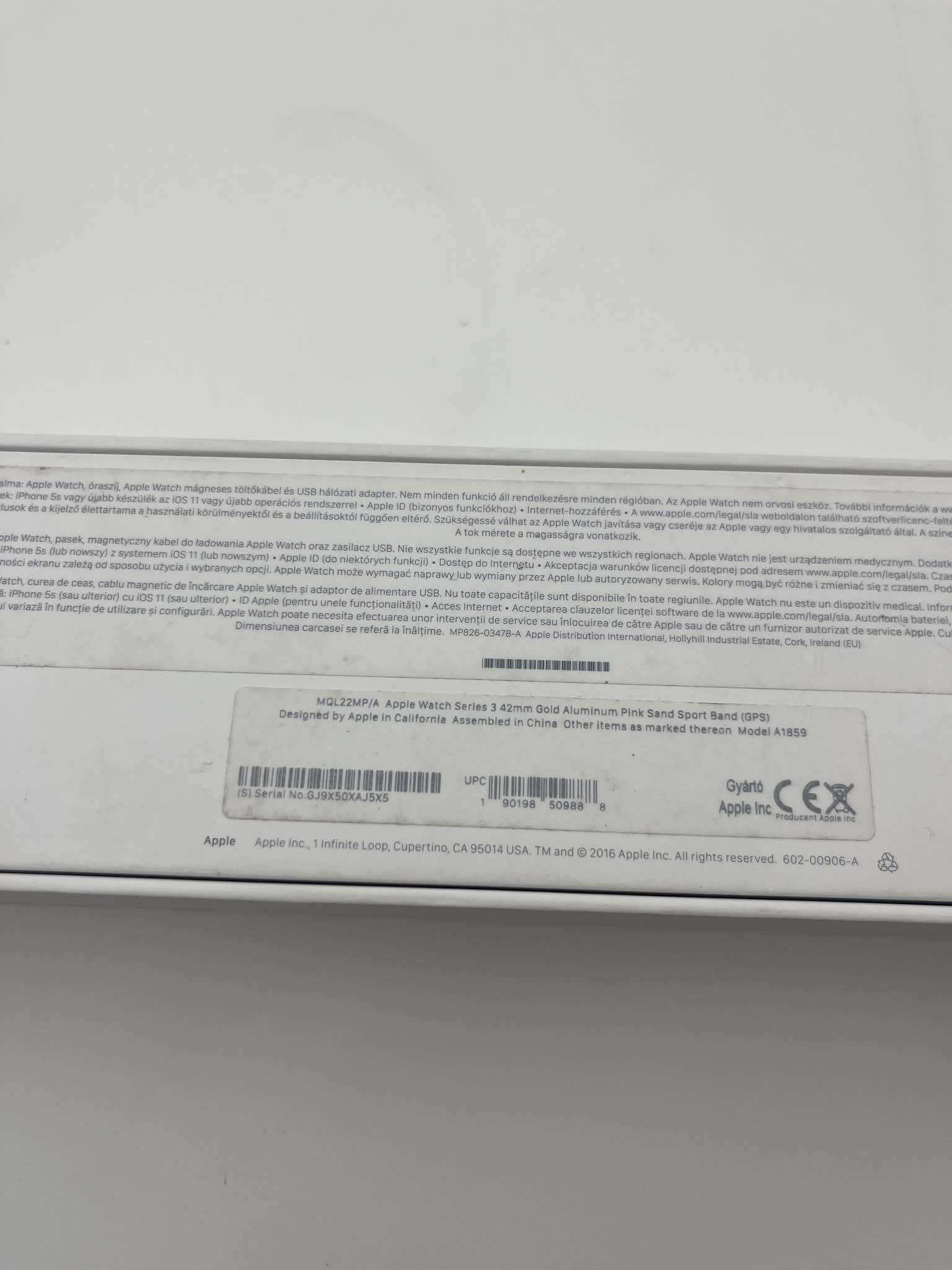 Apple watch MQL22MP 42MM SERIES 3 789/24/psz