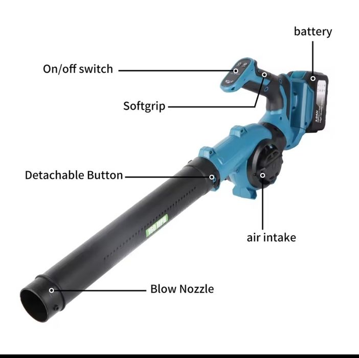 Super Soprador de folhas com 2 baterias Promoção