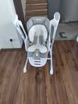 Caretero Indigo 2w1  Krzesełko do karmienia/ Huśtawka /Jasnoszary