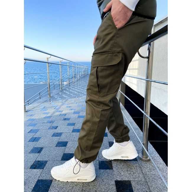 Мужские брюки штаны джогеры с карманами карго из рип-стопа, 3 цвета