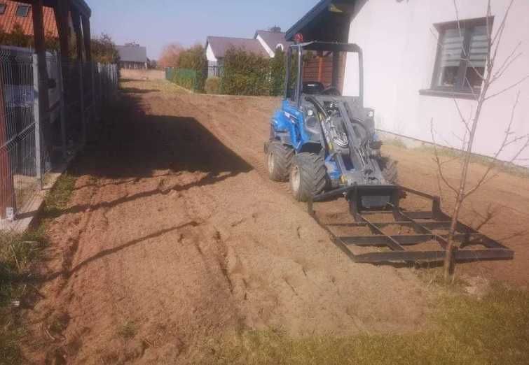 Wynajem mini ładowarka bez operatora Avant Multione glebogryzarka