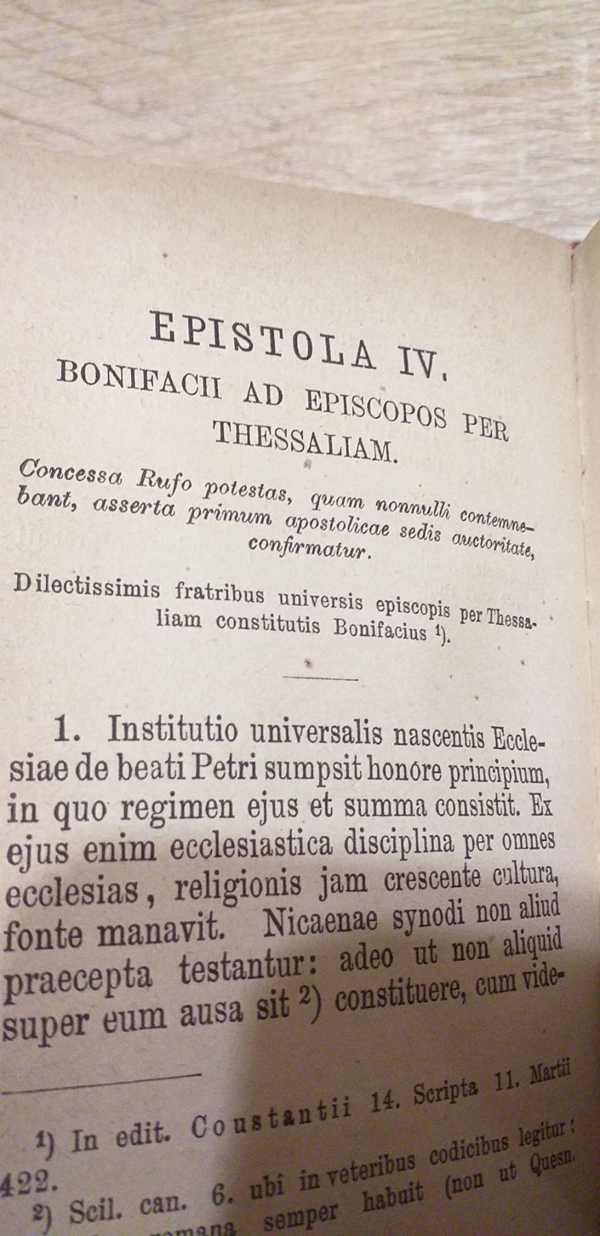 1872г Святые Отцы Наставления "указы" на латин.языке старинная религ.