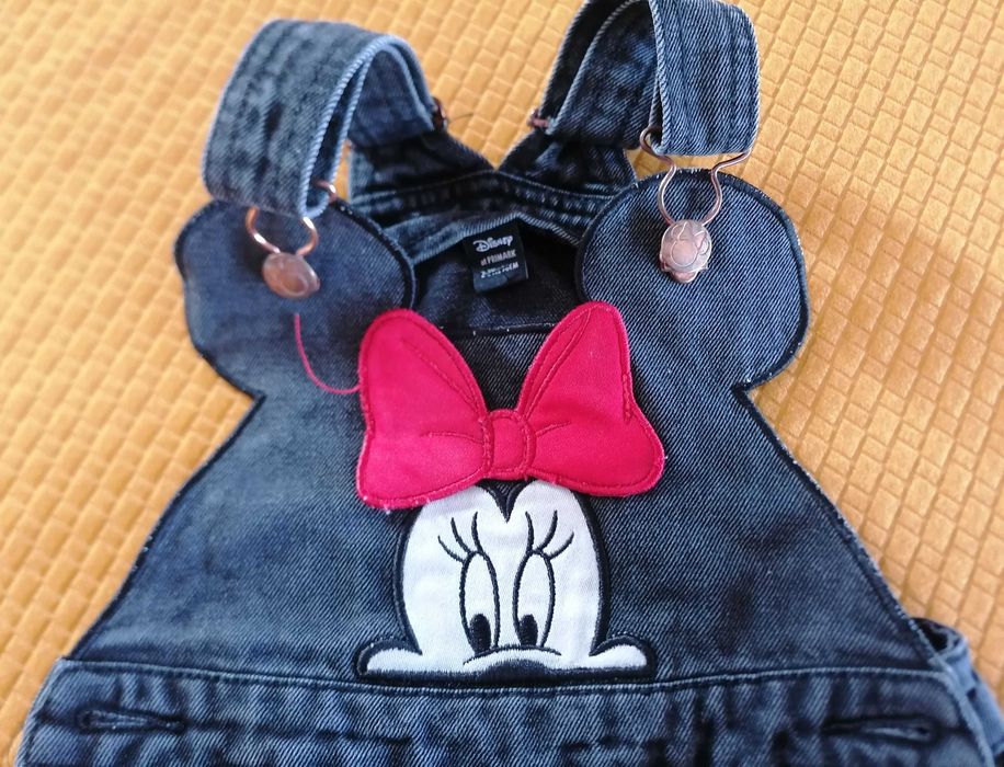 Sukienka jeansowa ogrodniczki Myszka Minnie Disney 2-3 lata.