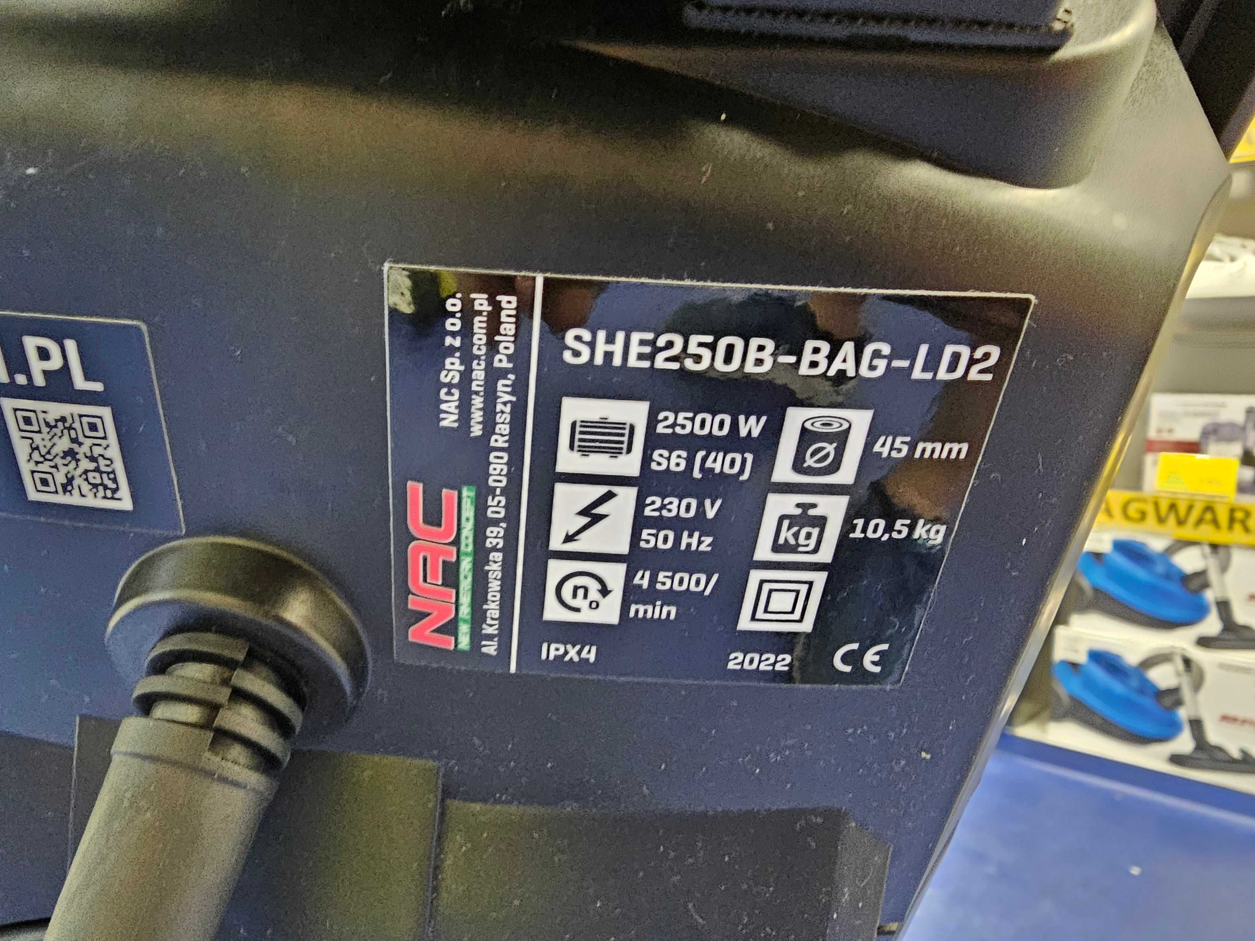 Rozdrabniacz do Gałęzi NAC SHE250B 2500W * Komis Madej Gorlice