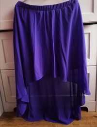 Fioletowa Asymetryczna spódnica