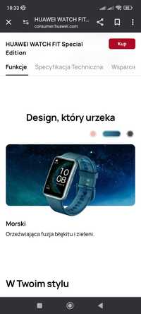 HUAWEI WATCH FIT Special Edition Morski Nowy