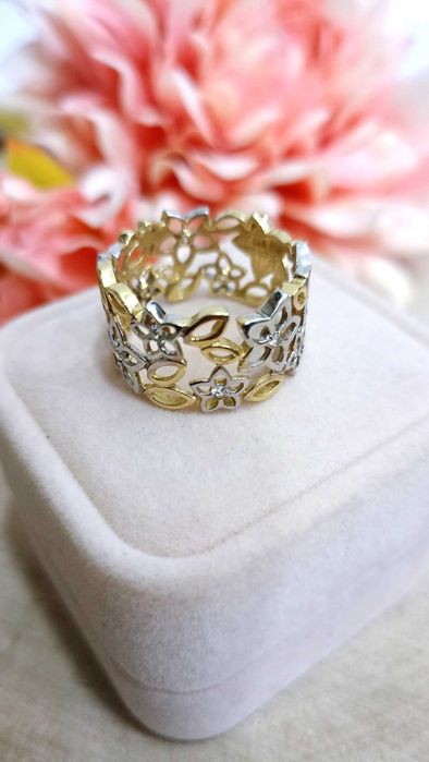 Złoty pierścionek p.585/3,82g