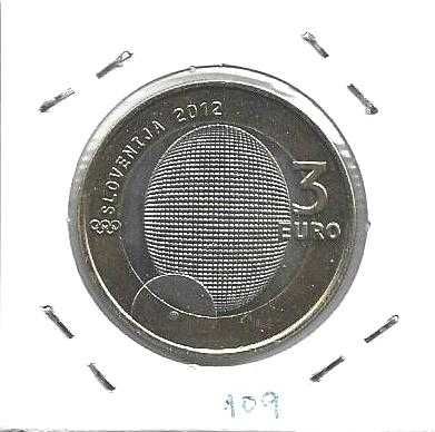 Eslovénia - -- 3 Euros - 2012 -- 1º Medalhado Jogos Olímpicos -- Moeda