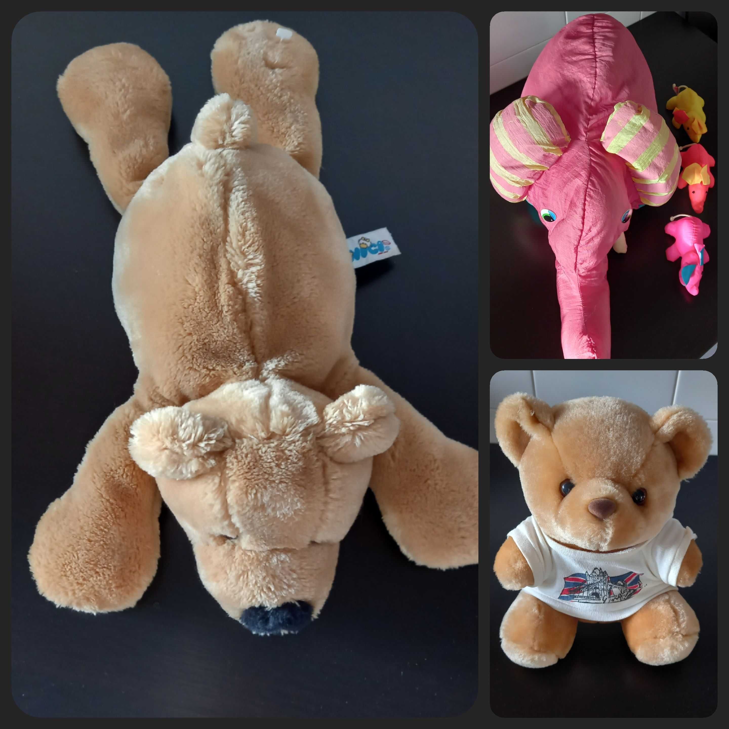 Peluches 2 a 5€: Cão (Nici) / Urso Sentado / Urso Esquiador / Elefante